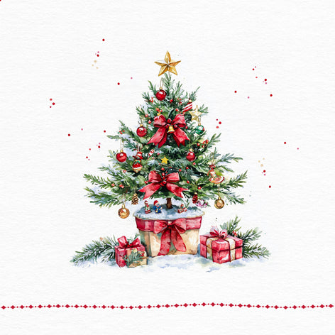 Tiflair Festive Christmas Tree with Presents Napkins 3ply
