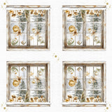 Tiflair Festive Gold Window Scene Napkins 3ply