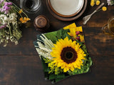 Tiflair Sunflower With Straw Lunch Napkins 3 ply