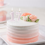 Age 7 Glitter Numeral Moulded Pick Candle Iridescent