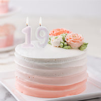 Age 9 Glitter Numeral Moulded Pick Candle Iridescent