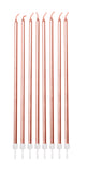 Extra Tall Candles Metallic Rose Gold with Holders