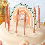 Extra Tall Candles Metallic Rose Gold with Holders