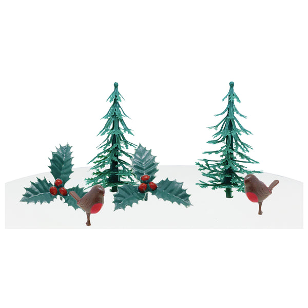 Traditional Christmas Scene Cake Decorating Set