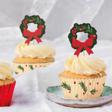 Merry Christmas Wreath Cupcake Kit