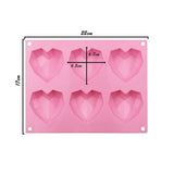 Happy Sprinkles Diamond Hearts Silicone Mould