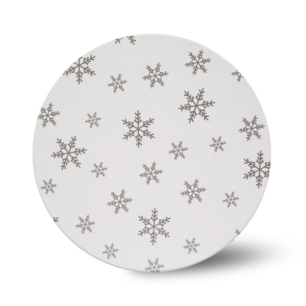 Snowflake Printed Cake Board Round 10in