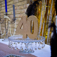 Number 40 Glitter Table Decoration Gold