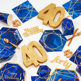 Number 40 Glitter Table Decoration Gold