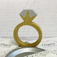 Engagement Ring Glitter Table Decoration