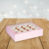 Pink Gingham Cupcake Box for 12 Cupcakes