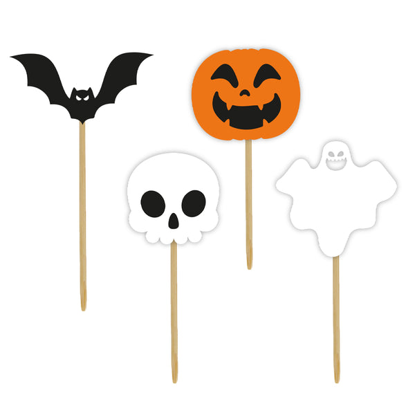Ghoulish Halloween Mix Cupcake Toppers