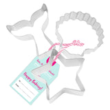 Mermaid Dreams Cookie Cutter Trio Set with Swing Tag