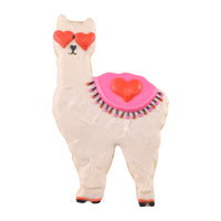 Llama Poly-Resin Coated Cookie Cutter White