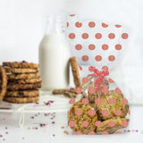 Rose Gold Polka Dot Cello Treat Bags with Twist Ties