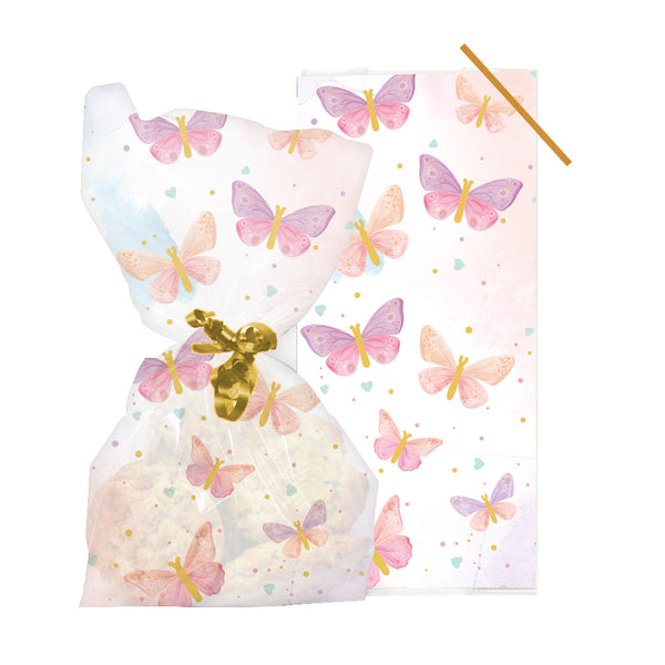 Butterfly Cello Treat Bags with Twist Ties