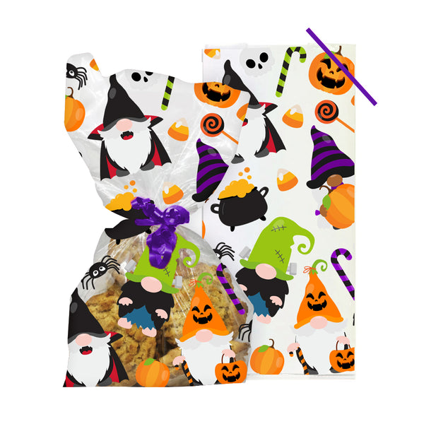 Halloween Gonks Cello Treat Bags with Twist Ties