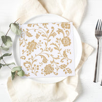 Tiflair Arabesque Gold Lunch Napkins 3 ply
