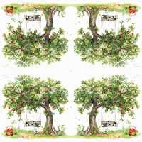 Tiflair Cats by the Apple Tree in Summer Napkins 3 ply