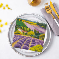 Ti Flair Scenic Lavender Fields Lunch Napkins 3 ply