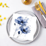 Tiflair Navy Delicate Florals Napkins 3 ply