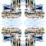 Tiflair Fishing Village Port Scene Napkins 3 ply