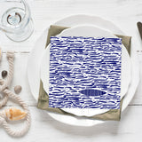 Ti Flair Navy and White Fish Lunch Napkins 3 ply