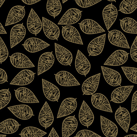 Ti Flair Black and Gold Foliage Lunch Napkins 3 ply