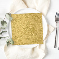 Tiflair Luxury Embossed Gold Lunch Napkins 3 ply
