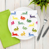 Tiflair Colourful Spring Rabbits Lunch Napkins 3 ply