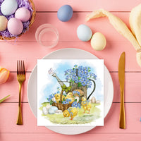 Tiflair Spring Chicks and Watering Can Lunch Napkins