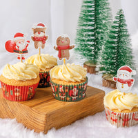 Santa and Friends Cupcake Toppers