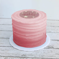 Pink Star Happy Birthday Sugar Plaque