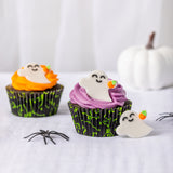 Halloween Ghost with Pumpkin Sugar Toppers