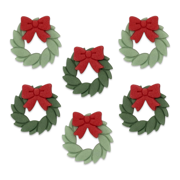 Christmas Wreath Sugar Toppers