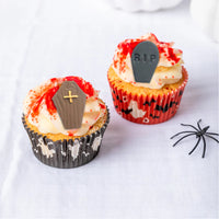 Ghoulish Graveyard Coffins & Tombstones Sugar Toppers