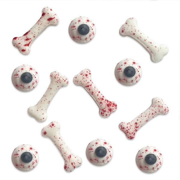 Eerie Eyeballs and Bones Sugar Toppers