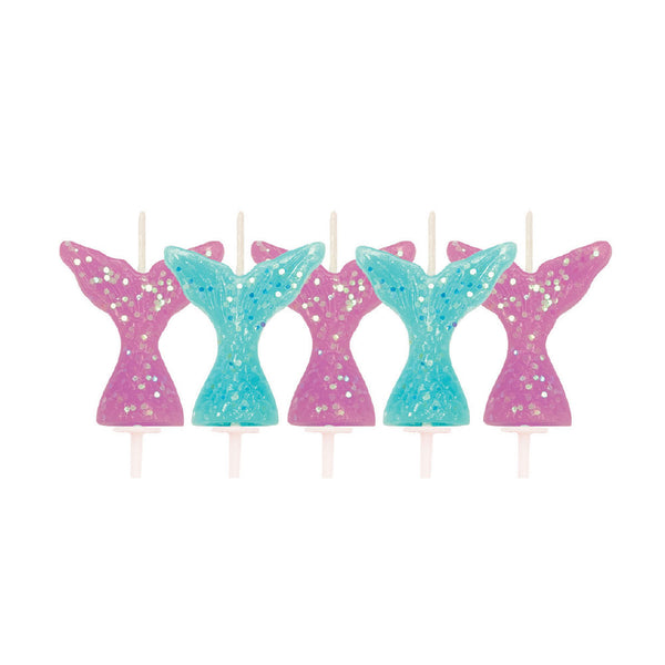 Glitter Mermaid Tail Pick Candles