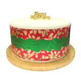 Cake Frills Holly Print with Plain Centre Assortment