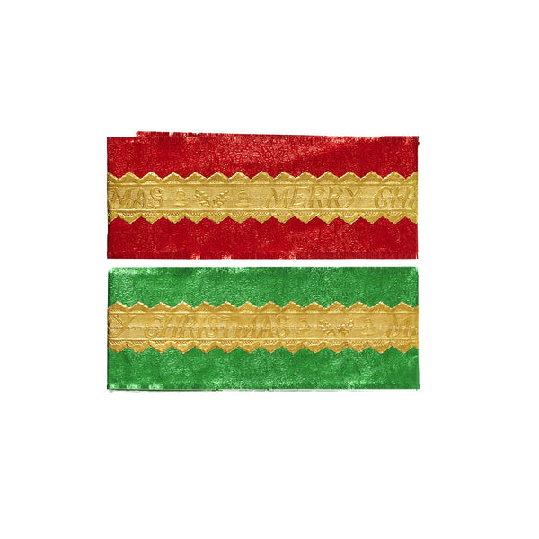 Cake Frills Green/Red with Gold Merry Christmas Centre Assortment