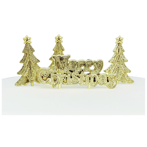 A Golden Christmas Cake Decorating Kit