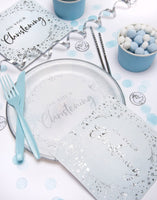 Blue On Your Christening Lunch Napkins 3 ply Foil Stamped