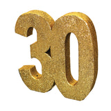 Number 30 Glitter Table Decoration Gold