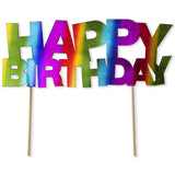 Rainbow Happy Birthday Cake Topper Foil