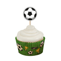 Football Cupcake Toppers Foil