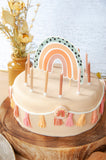 Neutral Rainbow Cake Topper