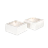 White Square Treat Boxes with Window