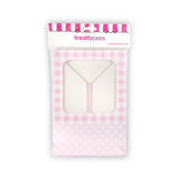 Pink Gingham Square Treat Boxes with Window
