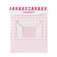 Pink Gingham Cupcake Box for 6 Cupcakes