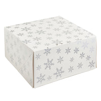Silver Snowflake 10" Cake Box Foil